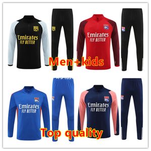 2023 2024 New style lyon soccer Tracksuits Top Quality 23/24 Lyon L.PAQUETA OL AOUAR Football training suit chandal futbol Jogging sets Survetement