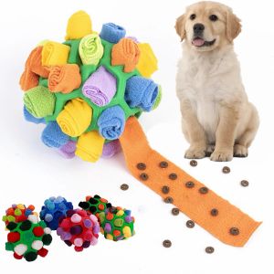 Soldeerijzers Interactive Dog Puzzle Toys Portable Pet Snuffle Ball Encourage Natural Foraging Skills Training Educational Pet Toy Slow Feeder