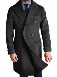 Endast Blazer 1 PCS Herr Jacket Wool Men's Winter LG Coat Double Breasted Martens erbjuder Windbreakers Choice Super V5RL#