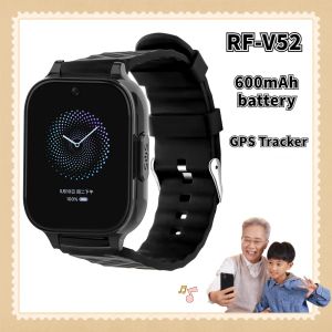V52 Smart GPS Tracker Watch SOS-knapp GPS-armband Video Ring för gamla människor One-Click Help 4G LTE 3G 2G Inbyggd 600mAh Batteri