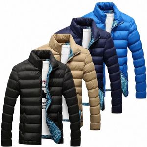 冬のジャケットの男性2023新しいコットパッド濃厚なジャケットパーカスリムフィットlgスリーブキルティングアウターウェアウォームコートr9o5＃