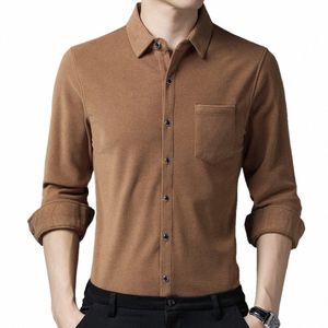 2022 sólido dupla face velo veludo grande bolso camisas masculinas para roupas masculinas fi lg manga camisa dr casual t9Gv #