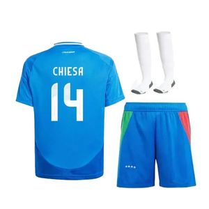 Copa 2024 EURO Itália Jerseys Jerseys Versão Maglie da Calcótica Totti Verratti Chiesa Italia 24 25 Camisas de futebol Homens Definir Kit Kit Kit Kit 33