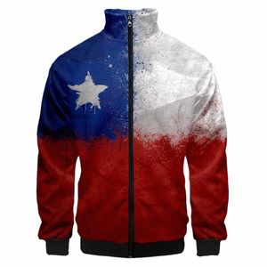 Winter Jacket Army Chile CL CHL Currency Flag Chilean Men's Zipper Jacka Fi Coats Spring Autumn Jackets Wholesale Dropship G6DZ#