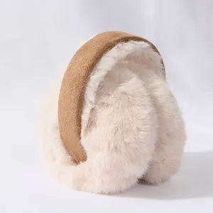 Berretti Paraorecchie in peluche scamosciato Copriorecchie pieghevole morbido Paraorecchie invernale Addensare Copertura pieghevole da uomo