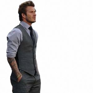 FI Single Breasted Suit Vests For Men Grey Black High-End Male Waistcoat Slim fit Formal Busin Casual Vest Plus Size 7xl L9em#