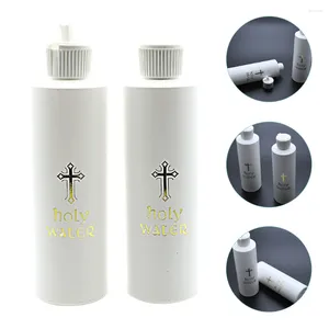 Vase2 PCS Holy Water Bottle空のボトル詰め替え可能な宗教アイテムバプテスマ屋外の結婚式の白いクリスチャンイースター