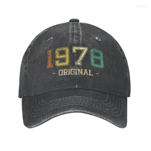 Berretti da baseball alla moda in cotone nel 1978, berretto da baseball per donna, uomo, regalo di compleanno traspirante, cappello per papà
