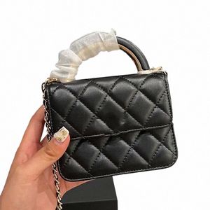 Designers Clássico Mini 22A Batom Bolsas de Ombro França Marca Quilted Número de Série Flap Crossbody Bag Designer de Luxo Moda Mulheres Cor Sólida Chai