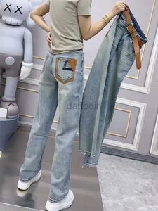 Jeans da donna Y2k versione stretta di grandi dimensioni dei jeans a gamba dritta modello estivo da donna sottile 2023 New Fat Mm pantaloni a gamba larga con straccio sottile marea 24328