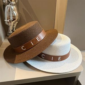 Designer hat women Grass Braid female summer Flat casual take sun protection sun hat Luxury Brand womens with box