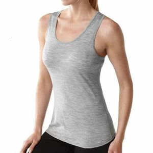 Kvinnor 100% Superfine 17.5Micro Merino Wool Tank Top Running Handing Sports Tank Tops Womens Merino Wool T-Shirt Sleeveless 240326