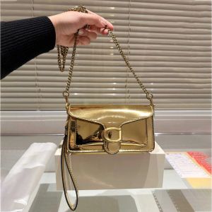 سلسلة Crossbody Designer Bag Caoches Womens Leather Handbag Counter Counter Chain Square Square Messenger Bag Silver Luxury