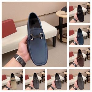 Designers Shoes Mens Fashion Loafers Classic Genuine Leather Men Business Office Work Formal Dress Shoes Brand Designer Party Wedding Flat ShoeSize 6.5-11