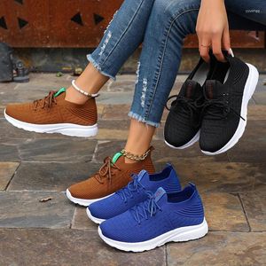 Freizeitschuhe Damen Sport Plateau Sneakers Wohnungen Laufen Mode Bequem Barfuß Frau Frühling Sommer Drop Center