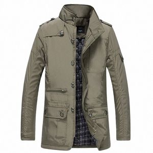 2022 VINTER MEN JACKETER OCH ROATS CASUAL WINDOPTY TJÄRT VARM JACKA HERS LG Trench Coat Parka Kläder Drop Ship K4S5#