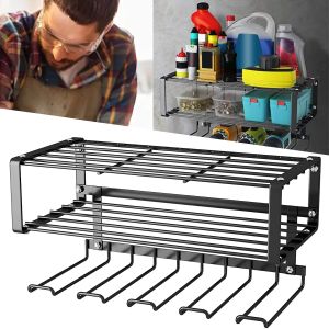 Racks Hand Power Tool Organizer Rack Wall Mounted Floating Tool Shelf Electric Drill Holders Heavy Duty for Workshop Garage Tool Rack