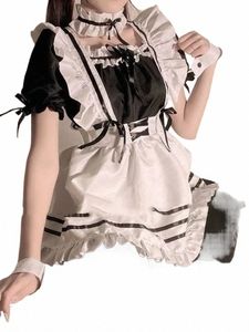 CP5XL Maid Lolita Chemise Cosplay Rollspel Kostymer för Party Club Stage Apparel Bow Ties Ball -klänningar Waitr Uniform Plus i8Ji#