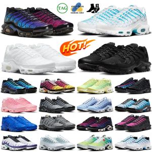 2024 TN PLUS RUNNINGskor för män Kvinnor Terrascape TNS Designer Sneakers Triple Black White Unity University Red Yellow to Pink Mens Womens Outdoor Sports Trainers