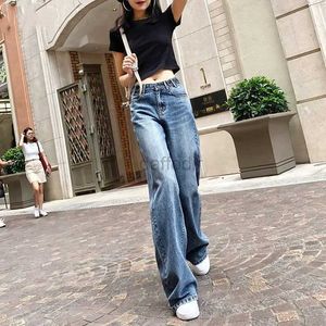 Women's Jeans Womens Relaxed Wide Leg Jeans Ladies Casual Pants Female Extended Length Jeans Spring Summer 24328