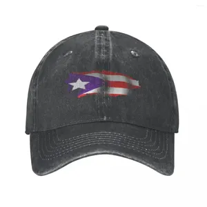Ball Caps Puerto Rico Flag Men Men Baseball w trudnej sytuacji, umyte czapki czapki vintage na zewnątrz letnie snapback