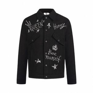 Hellenwoody Men Clothing Spring och Autumn New Cool Printed Jacket FI Casual Slim Cott för pendling 19QD201W P7P4#