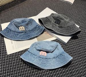 Designer Cowboy Bucket Hats Women Girls Denim Letter Casquette Bonnet Beanie Luxury Fedora Fitted Sun Hat Baseball Caps Fisherman Hat