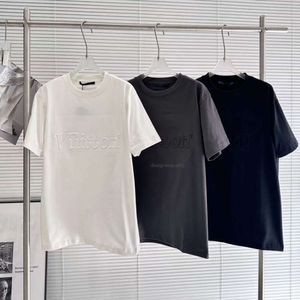 10A Kalite Tişört Erkek Gömlek 3D Nakış Kısa Kollu Tshirt Erkek Tee Lvse Tasarımcı Tshirts Mektup Kabartmalı Polo Top Pullover Sweatshirt ABD Boyutu S-XL