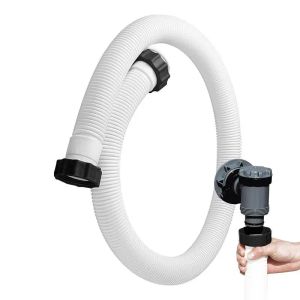 Zubehör Poolschlauch 9 Zoll Pool-Ersatzschlauch Langer Ersatz-Poolschlauch Filterpumpenzubehör mit Adaptern für Poolwassersysteme