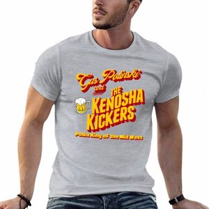 T-shirt Kenosha Kickers T-shirt z krótkim rękawem koreańskie fi tees zwykłe czarne koszulki Mężczyźni f19f#