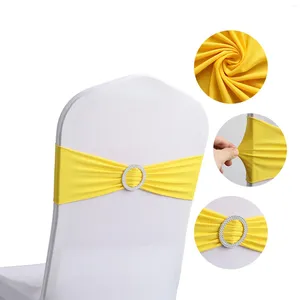 Chair Covers El Wedding Banquet Back Cover Decoration Bow Streamer Elastic Strap