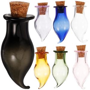 Vasos bruxa feitiço jar garrafa de vidro com armazenamento de cortiça pequenos frascos garrafas recipientes casamento favores tampa
