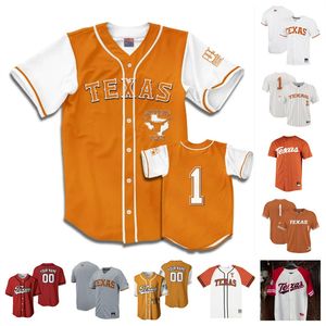 Texas College 30 Eric Kennedy 8 Dylan Campbell 4 Porter Brown 15 Peyton Powell 27 Jack Odowd Jersey de beisebol 35 Garret Guillemette 9 Jared Thomas costume costume costurado