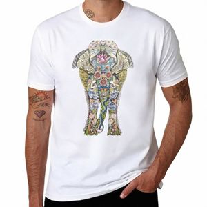 Udekorowane T-shirt słonia zwykłe vintage letnie ubrania Mężczyźni T koszule 84GB#