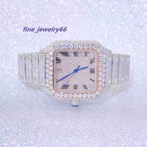 Custom Iced Out VVS Moissanite Watch Механические часы в стиле хип-хоп с сертификацией GRA