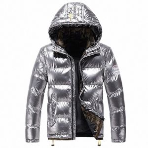 Fi Winter Jacket Men 2020 عالي الجودة دافئة سميكة الصلبة غير الرسمية معطف باركا معطف باركا سترة قصيرة للرجال ملابس سوداء H3SC#