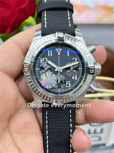 BLSファクトリーウォッチ45mm自動メカニカルメンズウォッチETA7750ムーブメント316Lステンレス鋼防水ナイロンストラップ最高品質のタイマー腕時計
