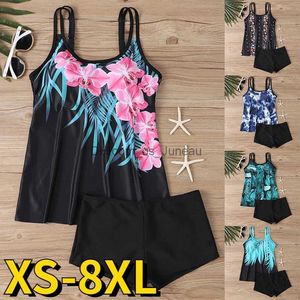 Damskie stroje kąpielowe Summer Kobiety seksowny moda stroju kąpielowego Słynku kąpielowego Drukując Kącik Bathing Suit Dwie kawałki set tankini żeńska monokini t240328