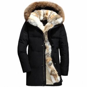 2022 winter down coat men thick fur liner m men's down jackets S-5XL size winter man hooded parka wellensteyn snow duck coats h4fC#