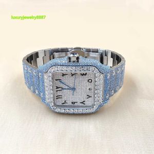 تصميم فاخر مع جودة مميزة Moissanite Diamond Watch للرجال وتقديم الهدايا بسعر معقول من الهند