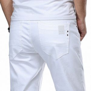 fi streetwear morbido pantaloni in jeans bianchi uomini mascheri vaccini vaccini slim fit pantaloni classici affollati lavoro casual e semplice jeans homme v3va#