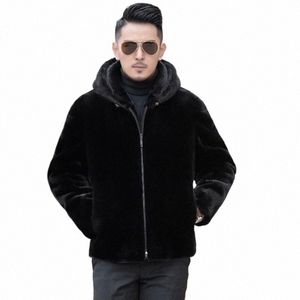 autumn And Winter Faux Mink Jacket Men Warm Plush Padded Coat Tide Male Leopard Cott Outerwear Plus Size Clothing Overcoat J4B4#