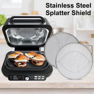 Covers Stainless Steel Splatter Shield Doublelayer Splash Screen Air Fryer Suitable For IG651 IG601 FG551 Splatter Guards Kitchen Tool