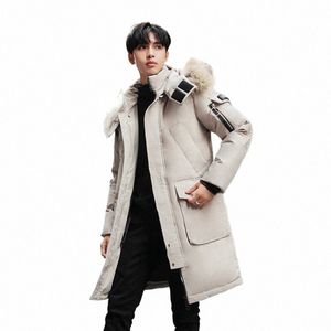 Grande cappuccio in vera pelliccia Lg Inverno 90% piumino d'anatra Parka Uomo Capispalla Piumini Maschili Spessi Giù Cappotto Fi Puffer Jacket JK-818 52Ap #