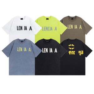 Designer Herren T-Shirt Tape Letter Logo Mode Luxus Sommer Männer und Frauen getragen gewaschen Distressed Loose Short Sleeve Top Y2k Shirts