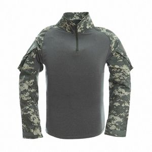 brand Male Camoue T-shirts Army Combat Tactical T Shirt Military Men Lg Sleeve T-Shirt Hunt T-shirts B8iR#