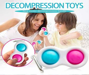 Bunte Spielzeuge Push Bubble Sensorisches Spielzeug Schlüsselanhänger Baby Früherziehung Autismus Angst Stressabbau Werkzeuge8803410