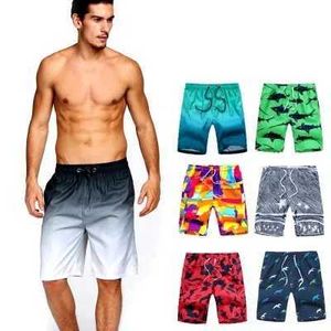 Men's Shorts Summer beach shorts mens swimming trunks breathable and quick drying sports pants couple swimwear surfing swimwear polyester clothing J240328