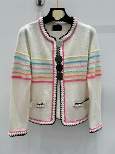 3001 2024 Pista Primavera Estate Marca Stesso stile maglione manica lunga girocollo abiti di moda Bianco Rosa shun