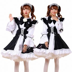 halen Costume Maid Dres Japanese Classic Lg Sleeved Maid Cute Dr Maid Cosplay Clothing k5Wl#